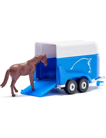 SIKU Blister - Car with Horse Trailer