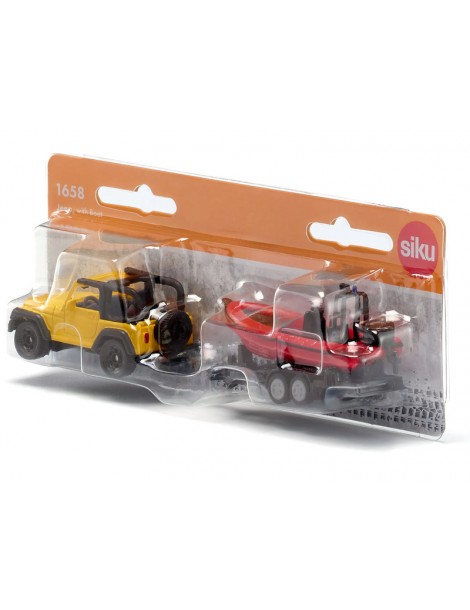 SIKU Blister - Jeep with Boat