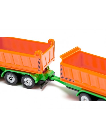 SIKU Blister - Truck with dumper body and tipping trailer