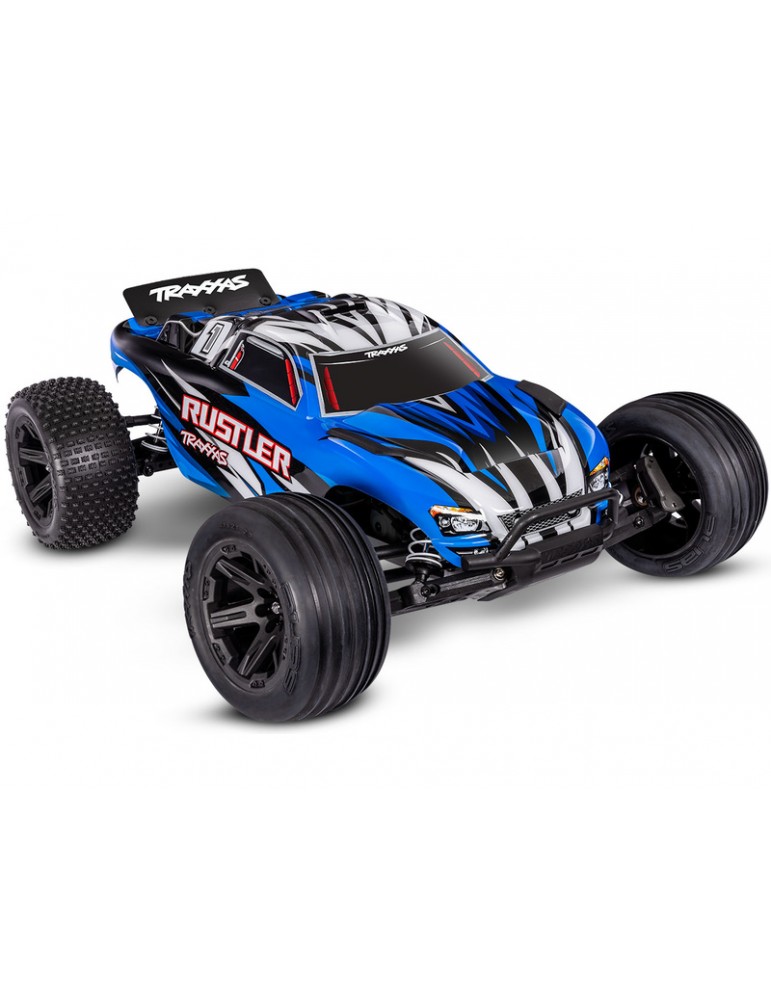 RC modelis Rustler 2WD XL-5 1:10 RTR mėlynos spalvos Traxxas – CyborgShop