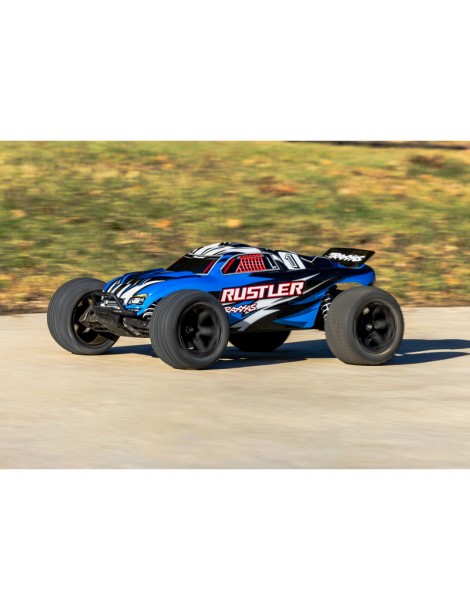 RC modelis Rustler 2WD XL-5 1:10 RTR mėlynos spalvos Traxxas – CyborgShop