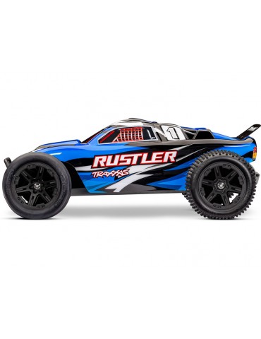 RC modelis Rustler 2WD XL-5 1:10 RTR mėlynos spalvos Traxxas – CyborgShop