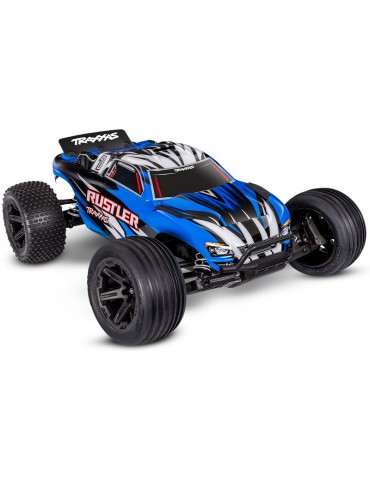RC modelis Rustler 2WD XL-5 1:10 RTR mėlynos spalvos Traxxas – CyborgShop