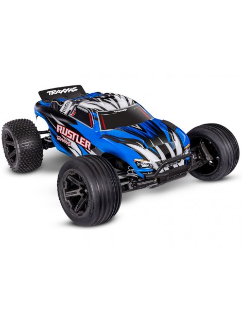 RC modelis Rustler 2WD XL-5 1:10 RTR mėlynos spalvos Traxxas – CyborgShop