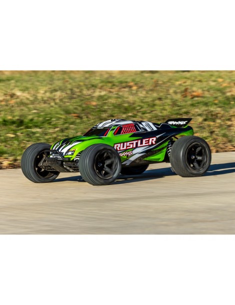 RC modelis Rustler 2WD XL-5 1:10 RTR žalios spalvos Traxxas – CyborgShop
