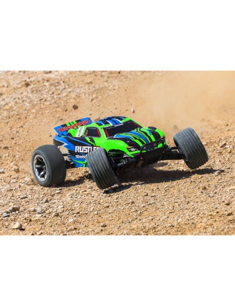RC modelis Rustler 2WD XL-5 1:10 RTR žalios spalvos Traxxas – CyborgShop