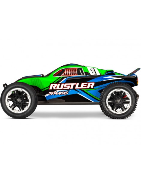 RC modelis Rustler 2WD XL-5 1:10 RTR žalios spalvos Traxxas – CyborgShop