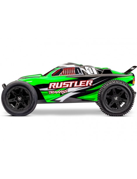 RC modelis Rustler 2WD XL-5 1:10 RTR žalios spalvos Traxxas – CyborgShop