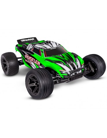 RC modelis Rustler 2WD XL-5 1:10 RTR žalios spalvos Traxxas – CyborgShop