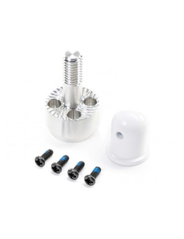 E-flite Prop Adapter And Spinner Nut (White): RC-45J 1.5m