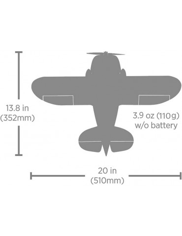 RC modelis UMX Gee Bee R-2 510mm BNF lėktuvas E-flite CyborgShop