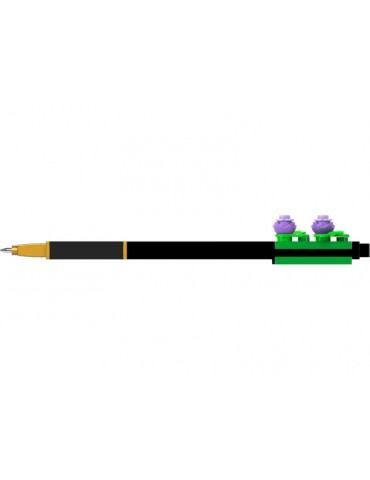 LEGO Gel pen with purple flower Black