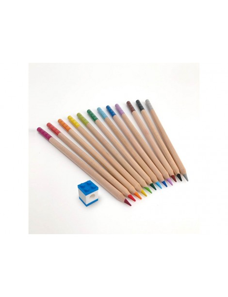 LEGO Crayons with clip, mix of colors 12pcs