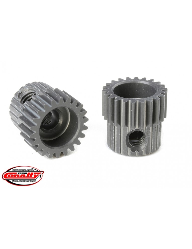 64 DP Pinion - Short - Hard Anodised AL7075 - 22 Teeth - Shaft Dia. 3.17mm