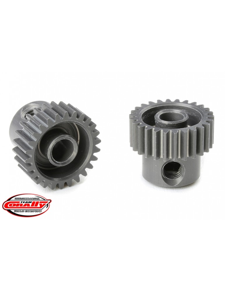 64 DP Pinion - Short - Hard Anodised AL7075 - 26 Teeth - Shaft Dia. 3.17mm
