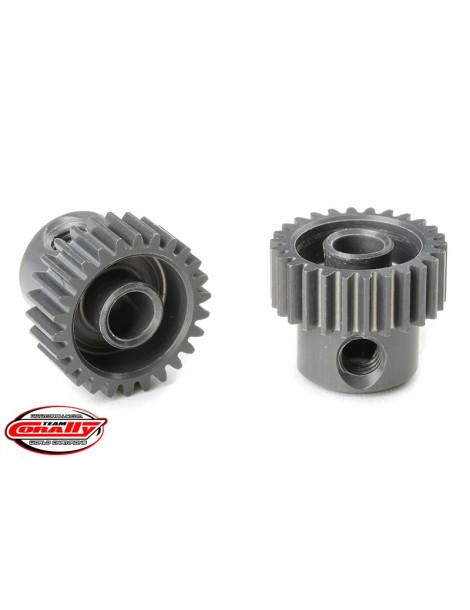 64 DP Pinion - Short - Hard Anodised AL7075 - 26 Teeth - Shaft Dia. 3.17mm