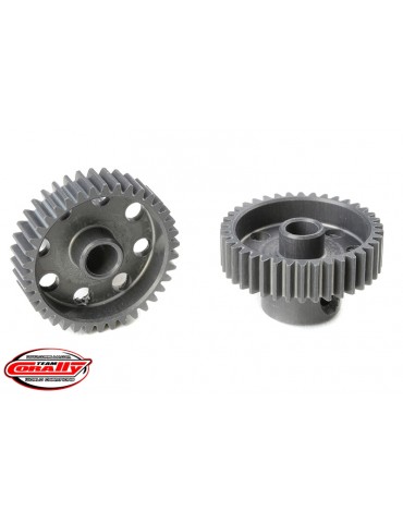 64 DP Pinion - Short - Hard Anodised AL7075 - 38 Teeth - Shaft Dia. 3.17mm