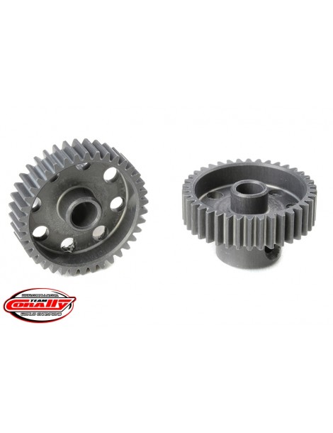 64 DP Pinion - Short - Hard Anodised AL7075 - 38 Teeth - Shaft Dia. 3.17mm