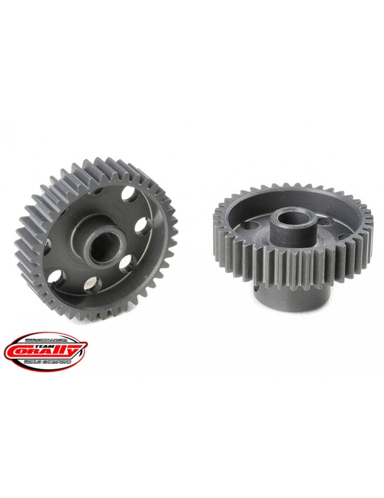 64 DP Pinion - Short - Hard Anodised AL7075 - 39 Teeth - Shaft Dia. 3.17mm