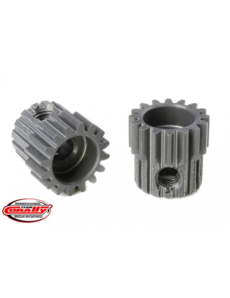 48 DP Pinion - Short - Hard Anodised AL7075 - 16 Teeth - Shaft Dia. 3.17mm