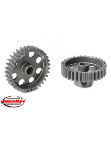 48 DP Pinion - Short - Hard Anodised AL7075 - 33 Teeth - Shaft Dia. 3.17mm