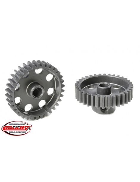 48 DP Pinion - Short - Hard Anodised AL7075 - 34 Teeth - Shaft Dia. 3.17mm
