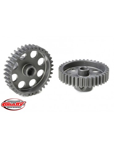 48 DP Pinion - Short - Hard Anodised AL7075 - 37 Teeth - Shaft Dia. 3.17mm