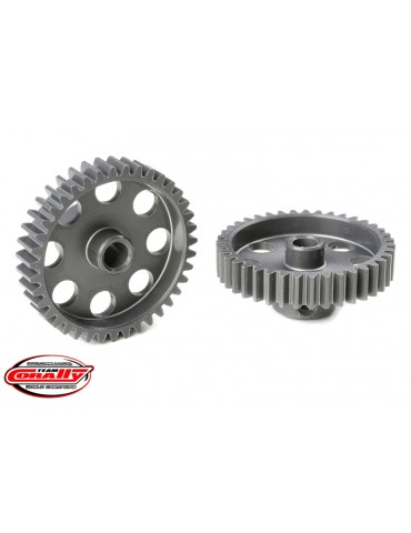 48 DP Pinion - Short - Hard Anodised AL7075 - 39 Teeth - Shaft Dia. 3.17mm