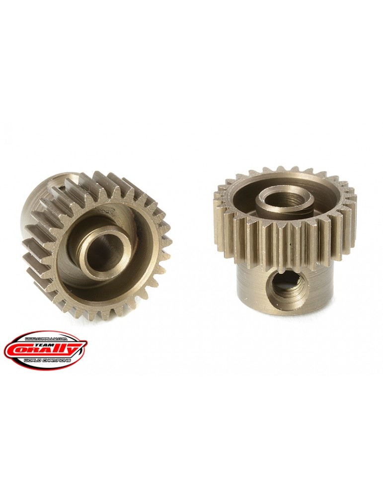 64DP Pinion - Short - Hardened Steel - 27 Teeth - Shaft Dia. 3.17mm