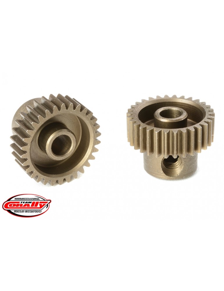 64DP Pinion - Short - Hardened Steel - 30 Teeth - Shaft Dia. 3.17mm
