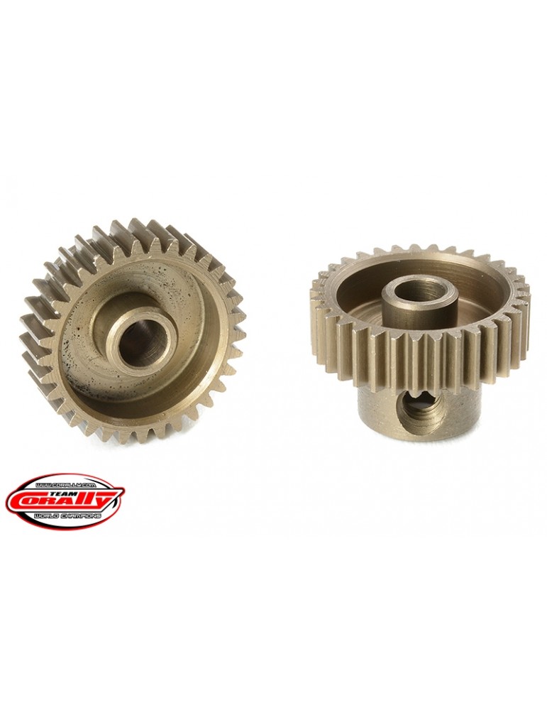 64DP Pinion - Short - Hardened Steel - 33 Teeth - Shaft Dia. 3.17mm