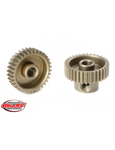 64DP Pinion - Short - Hardened Steel - 34 Teeth - Shaft Dia. 3.17mm