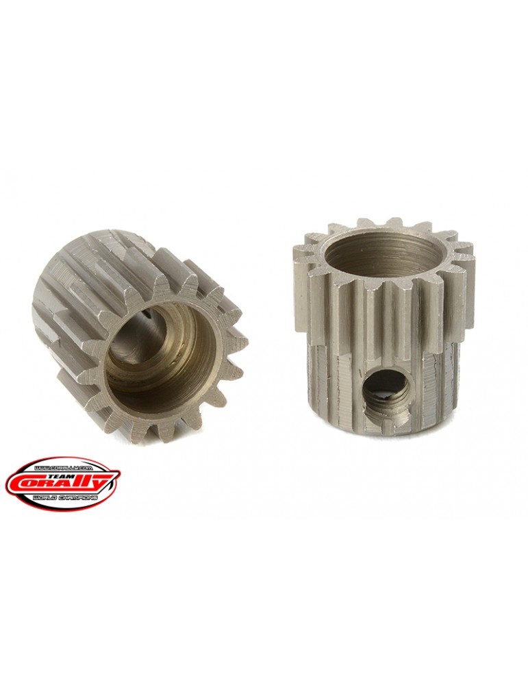 48DP Pinion - Short - Hardened Steel - 16 Teeth - Shaft Dia. 3.17mm
