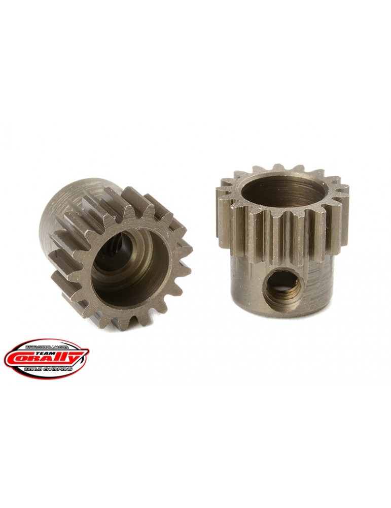 48DP Pinion - Short - Hardened Steel - 17 Teeth - Shaft Dia. 3.17mm