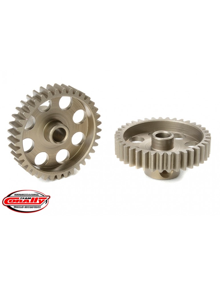 48DP Pinion - Short - Hardened Steel - 37 Teeth - Shaft Dia. 3.17mm