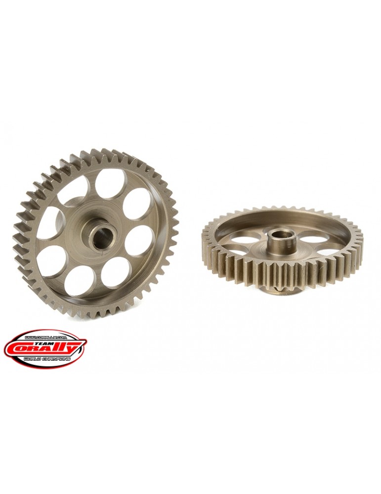 48DP Pinion - Short - Hardened Steel - 46 Teeth - Shaft Dia. 3.17mm