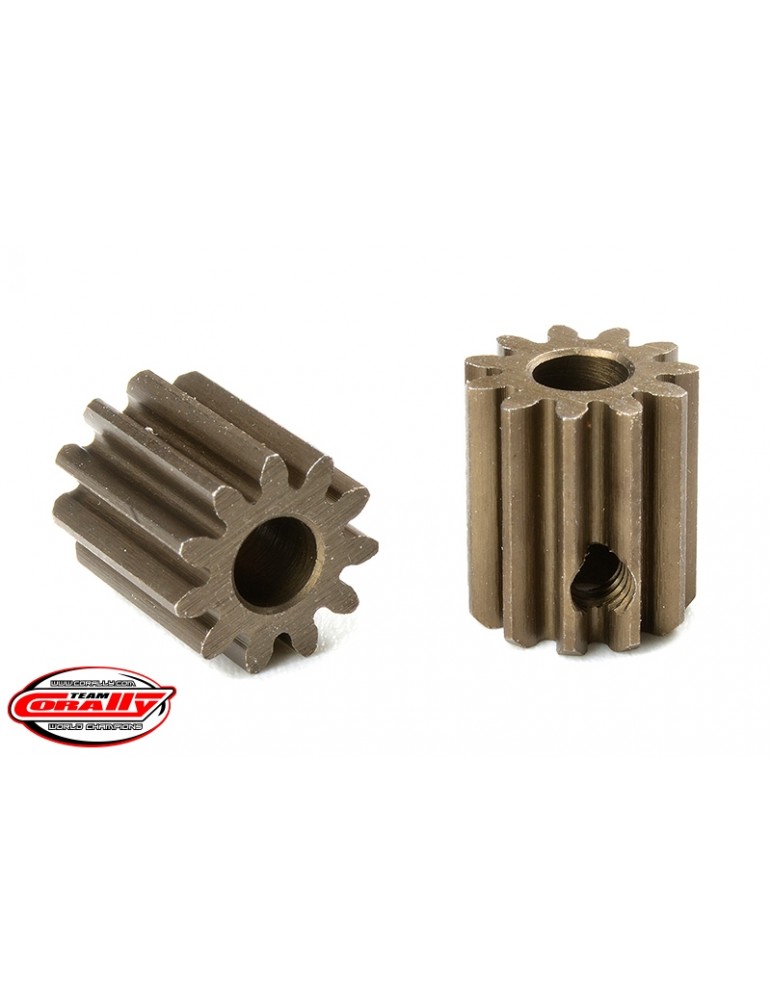 M0.6 Pinion - Short - Hardened Steel - 11 Teeth - Shaft Dia. 3.17mm