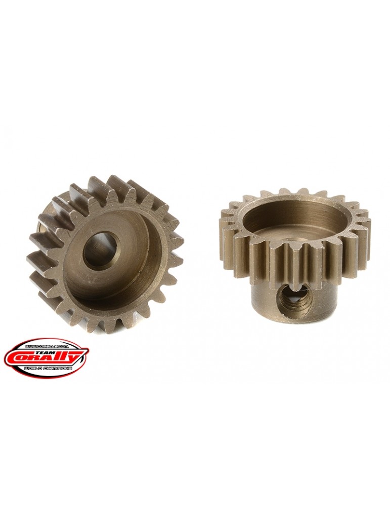 M0.6 Pinion - Short - Hardened Steel - 21 Teeth - Shaft Dia. 3.17mm