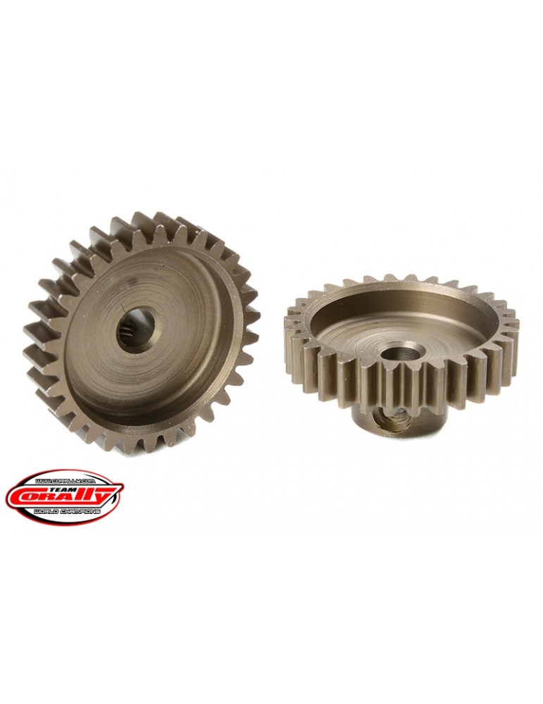 M0.6 Pinion - Short - Hardened Steel - 30 Teeth - Shaft Dia. 3.17mm