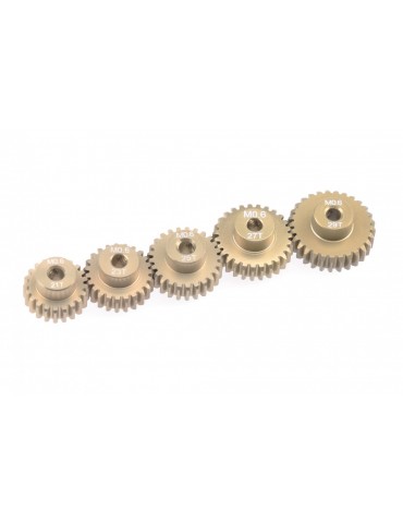 Modul 0.6 Aluminium Pinion 5-Pack Odd (21,23,25,27,29T)