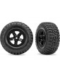 Traxxas Tires & wheels 2.2/3.0", SCT black wheel, BFGoodrich tire (2) (2WD front)
