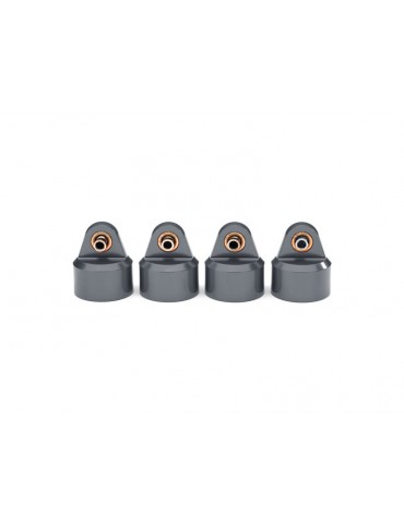 Traxxas Shock caps, aluminum (gray-anodized), GT-Maxx, shocks (4)