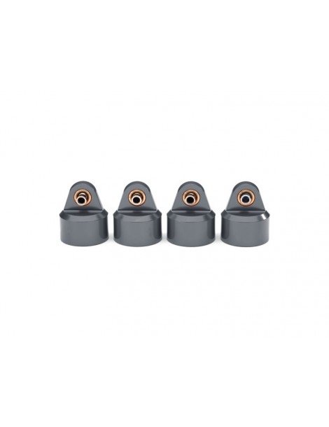 Traxxas Shock caps, aluminum (gray-anodized), GT-Maxx, shocks (4)