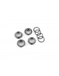 Traxxas Spring retainer (adjuster), gray-anodized aluminum, GT-Maxx shocks (4)