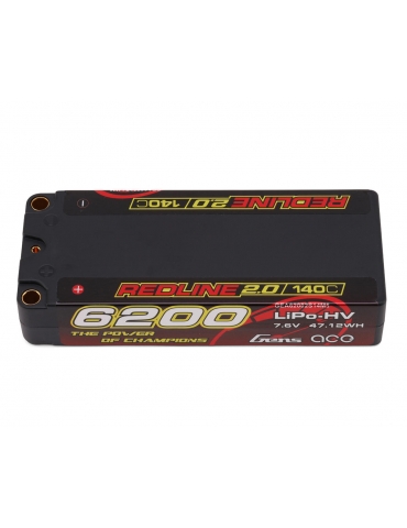 LiHV baterija 2S 6200mAh 140C Shorty Gens Ace Redline – CyborgShop