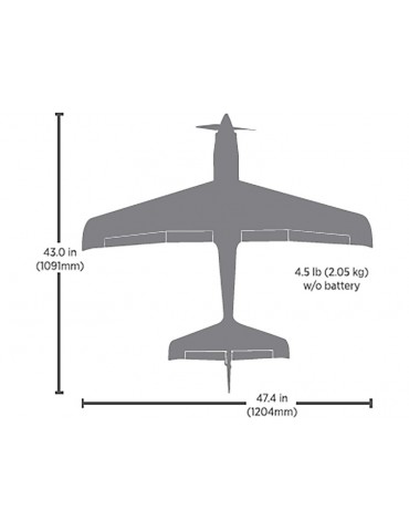 E-flite V1200 1.2m BNF Basic AS3X+ SAFE Select