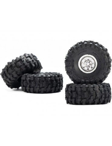 Pro-Line 1/30 Baja Pro X Front/Rear Mounted Chrome Beast Tires (4): Axial SCX30