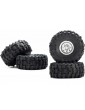 Pro-Line 1/30 Baja Pro X Front/Rear Mounted Chrome Beast Tires (4): Axial SCX30
