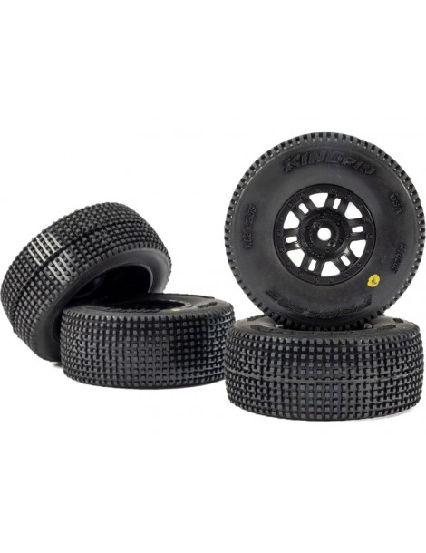 Pro-Line 1/16 King Pin Front/Rear Tires MTD 12mm Black Split Six (4): MOJAVE GROM