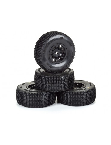 Pro-Line 1/16 King Pin Front/Rear Tires MTD 12mm Black Split Six (4): MOJAVE GROM